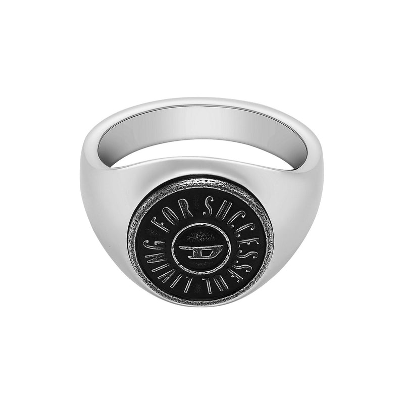 Diesel Signet Silberfarbene Ring DX1463040-8-zoom-
