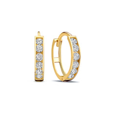 Beloro Jewels Monte Napoleone Stella 9 Karat Gold Hoop Earrings BO360067