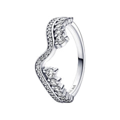 Pandora Timeless 925 Sterling Silver Wave Ring 192543C01-50