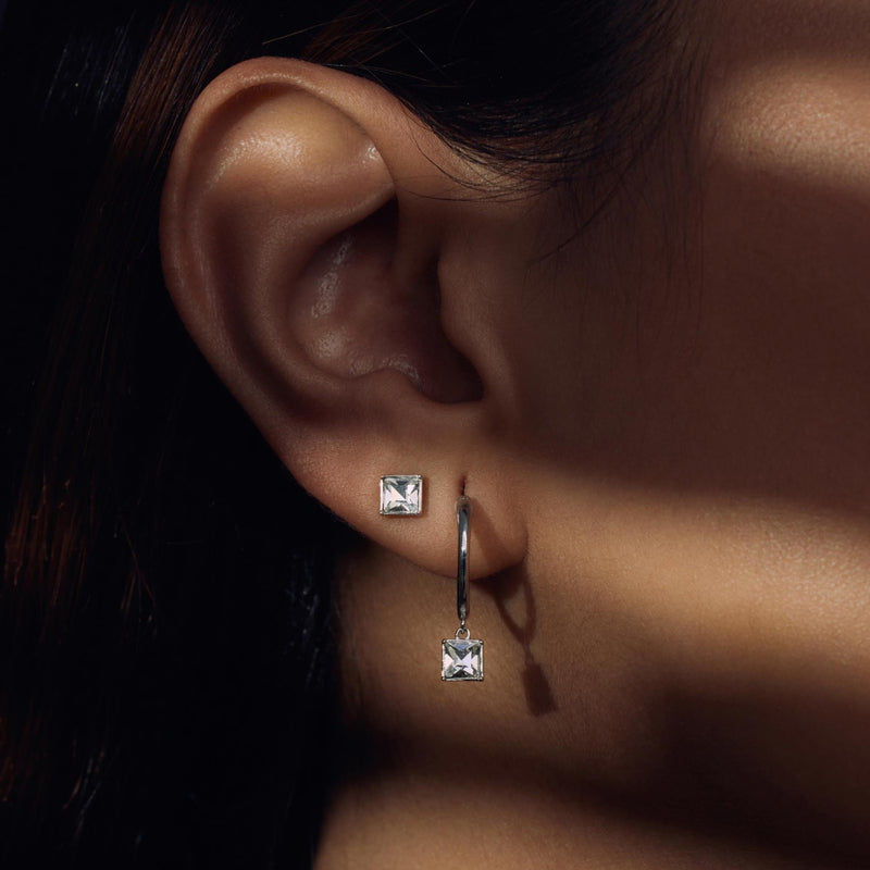 Parte Di Me Cento Luci Perla 925 sterling silver ear studs with preciosa crystal PDM36149-zoom-