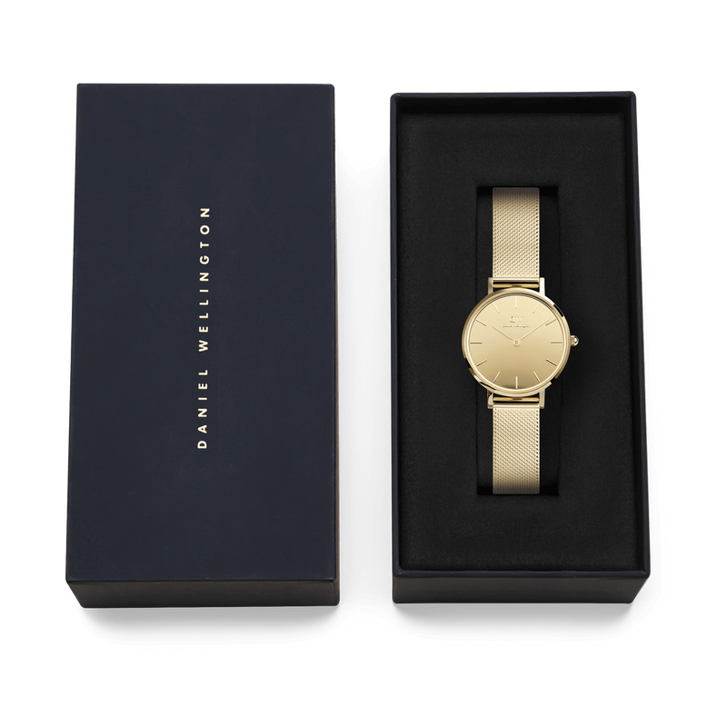 Daniel Wellington Petite&Quadro Mini Reflection Goldene Damenuhr DW00100797-zoom-