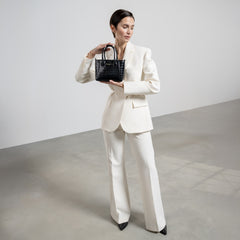 Isabel Bernard Honoré Cloe Mini Croco Black Calfskin Leather Handbag IB21124-201