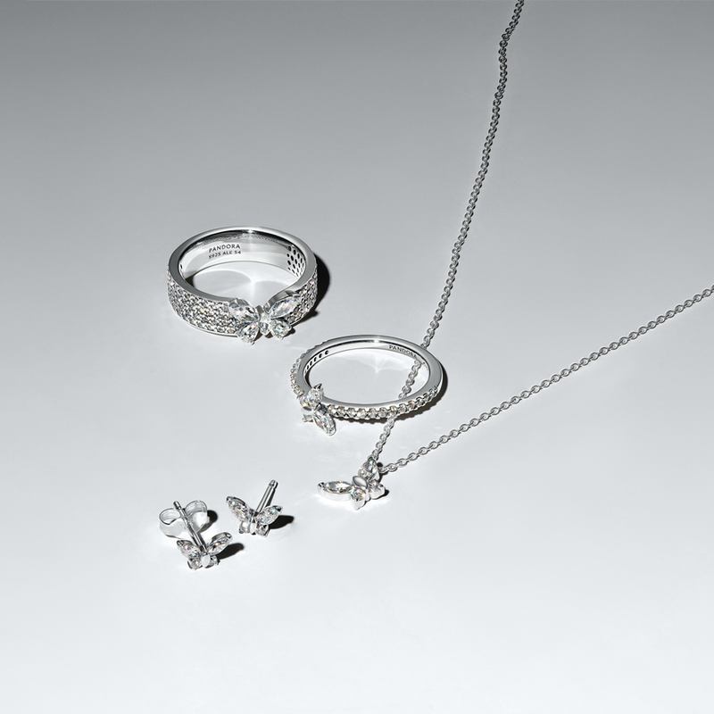 Pandora Timeless 925 Sterling Silver Butterfly Stud Earrings 294263C01-zoom-