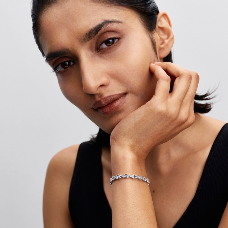 Pandora Timeless 925 Sterling Silver Bow Chain Bracelet 594262C01-18-zoom-