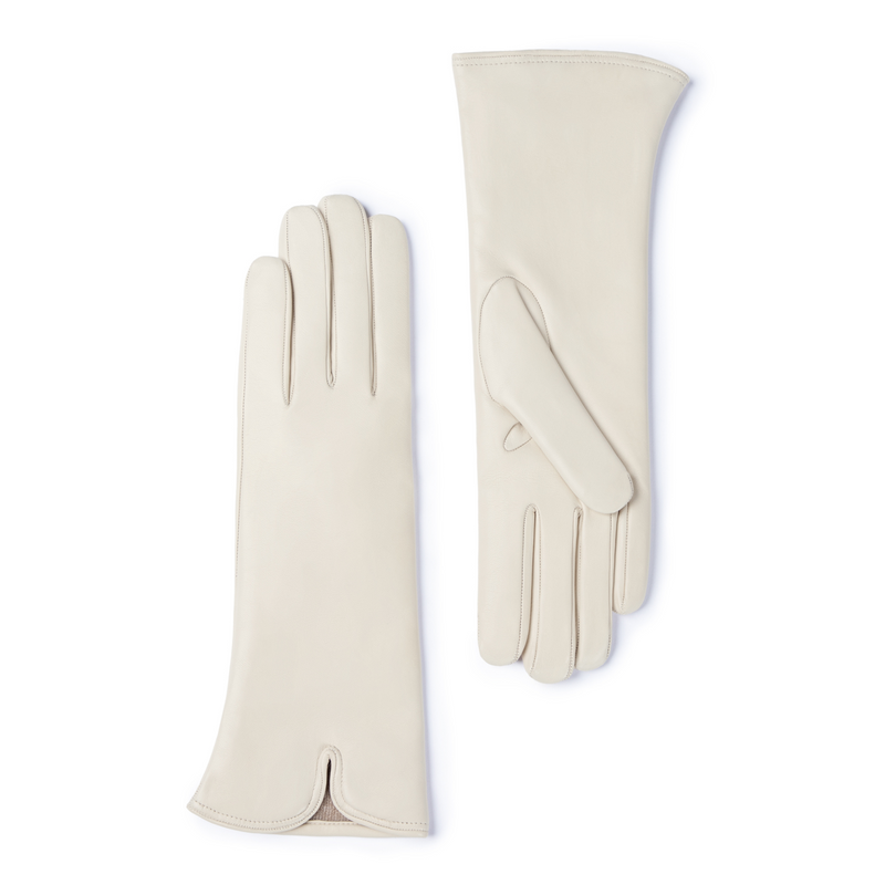 Isabel Bernard Honoré Sylvie cremefarbene Lederhandschuhe aus Ziegenleder IB67004-372-7-zoom-