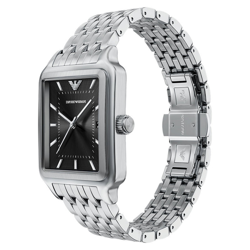 Emporio Armani Rectangular Black Dial Watch AR11755-zoom-