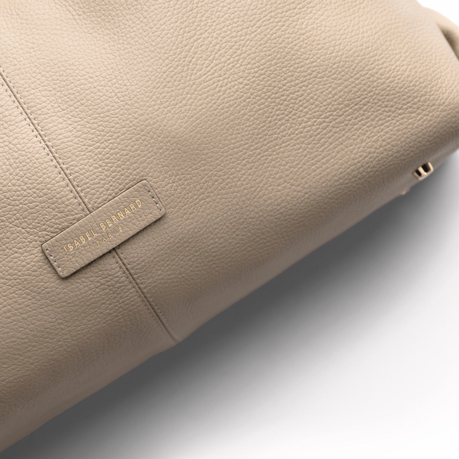 Isabel Bernard Honoré Grace taupe calfskin leather shoulder bag IB25093-078