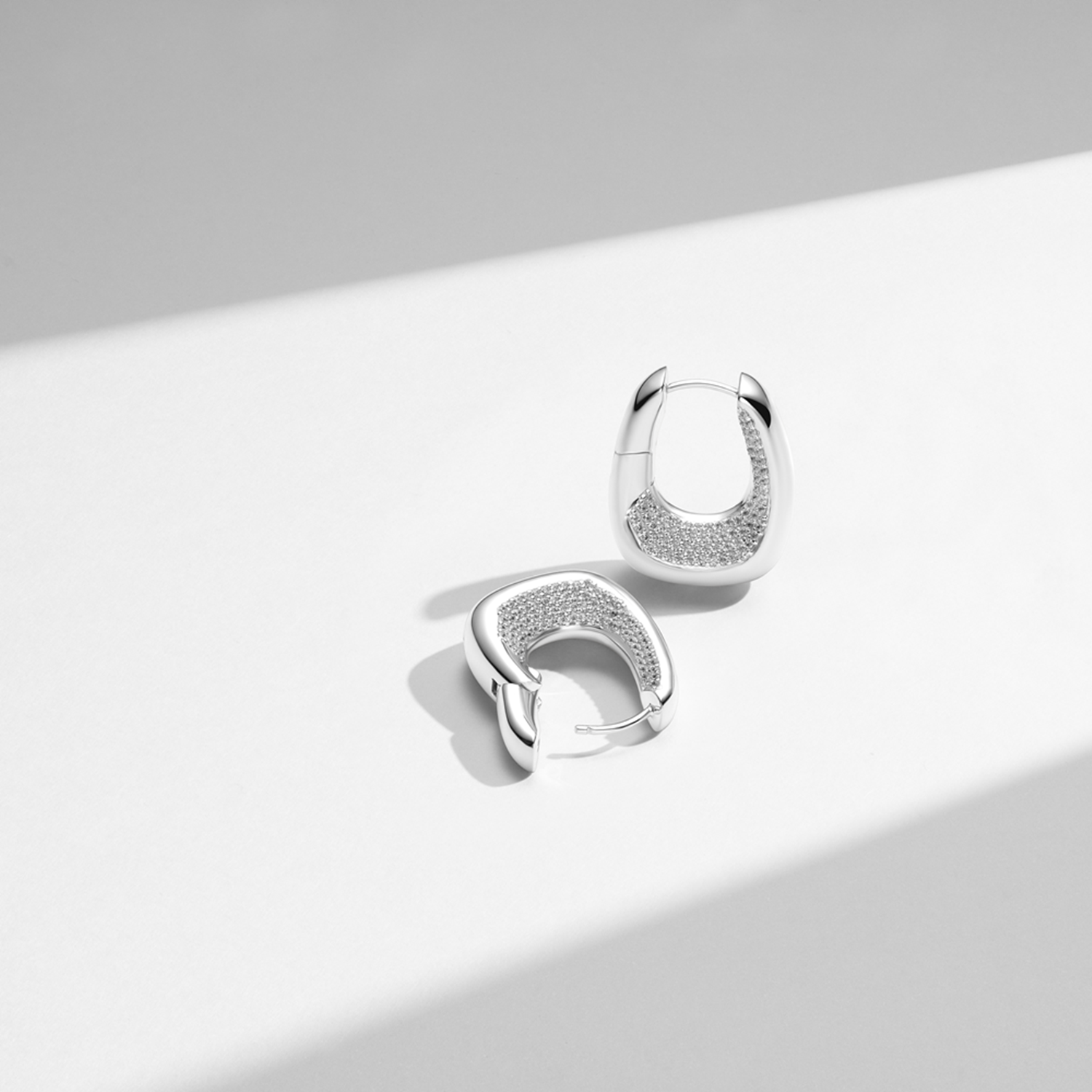 Sif Jakobs 925 Sterling Silver Borsa Grande Earrings SJ-E2621-CZ