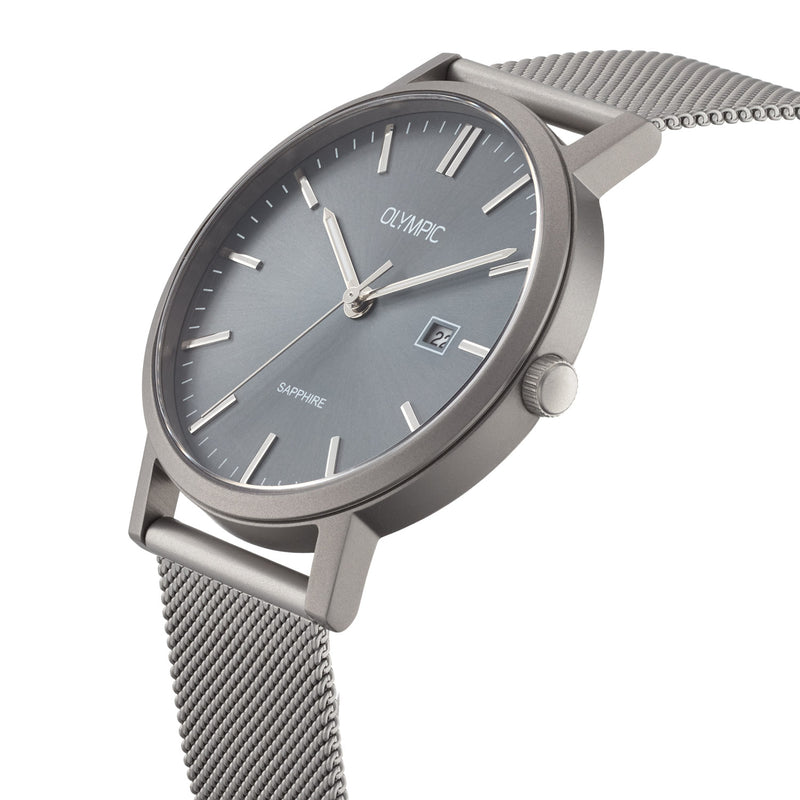 Olympic Titanium Grey Men's Watch OL26HTS002-zoom-