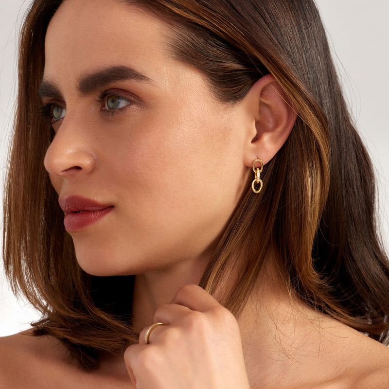 Parte Di Me Bibbiena Poppi Clara 925 Sterling Silber vergoldete Ohrhänger PDM36192-zoom-