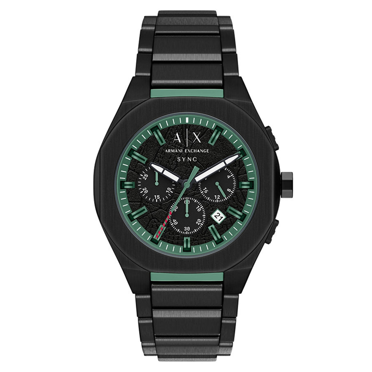 Armani Exchange Sync Round Black Dial Watch AX4294
