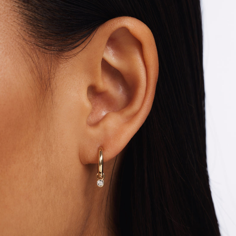 Isabel Bernard De La Paix Inaya 14 Karat | Gold Reif-Ohrringe | Diamant 0.02 Karat | IBD360022-zoom-