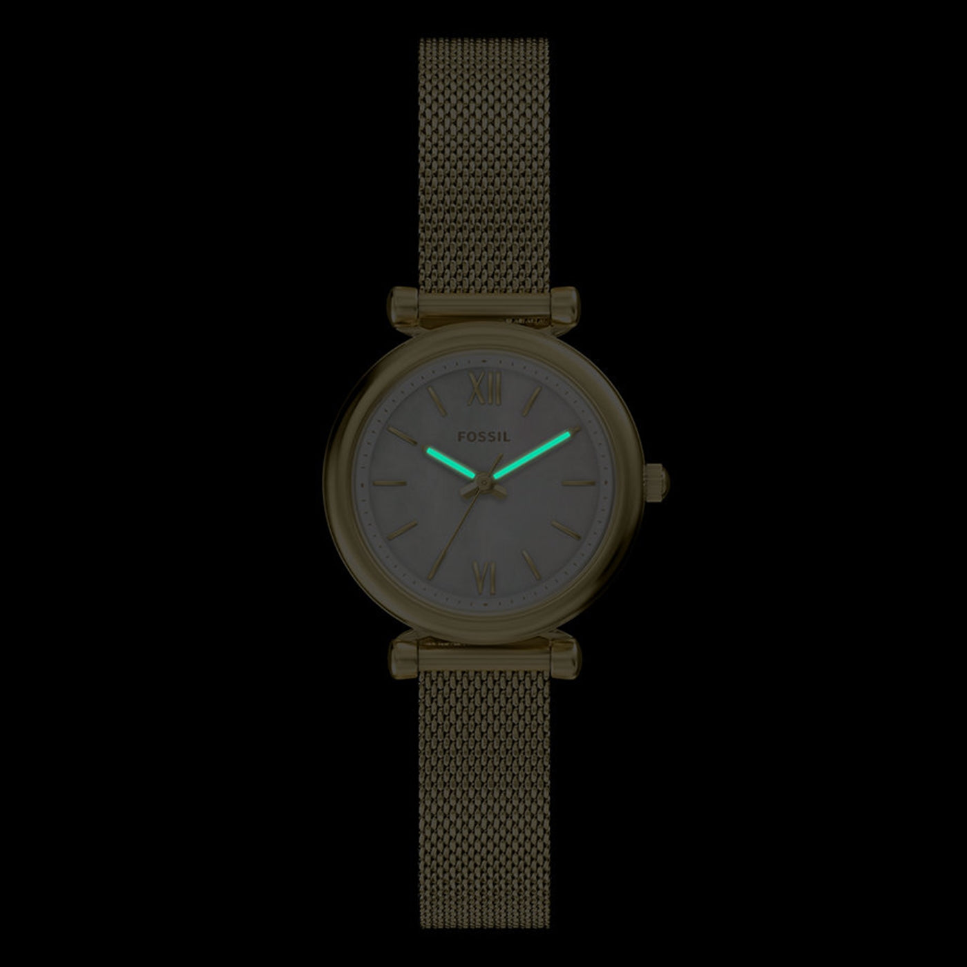 Fossil Carlie Round White Dial Watch ES5462