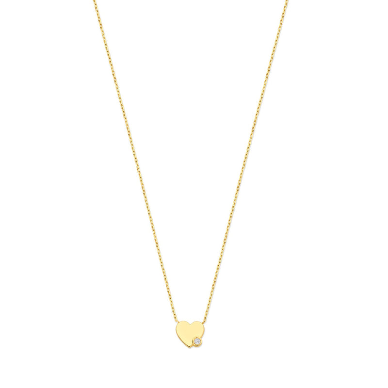 Isabel Bernard De la Paix Amore 14 Karat gold necklace with diamond 0.02 carat IBD350028-zoom-
