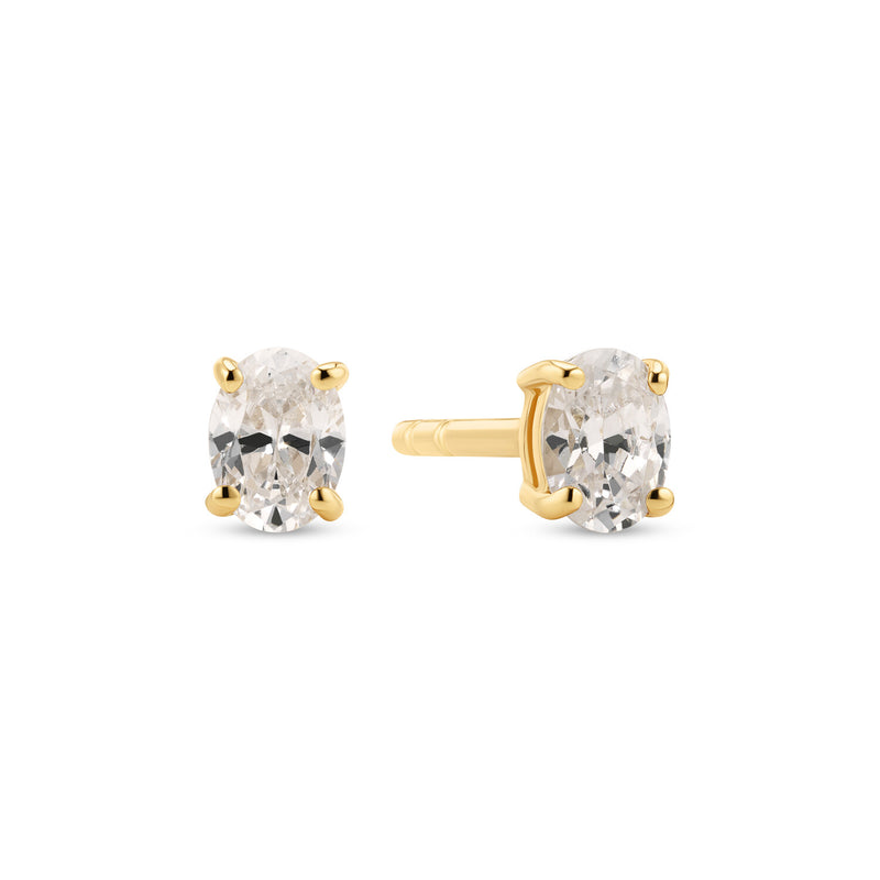 Sif Jakobs Gold Plated Ovale Earrings SJ-E2744-CZ-YG-zoom-