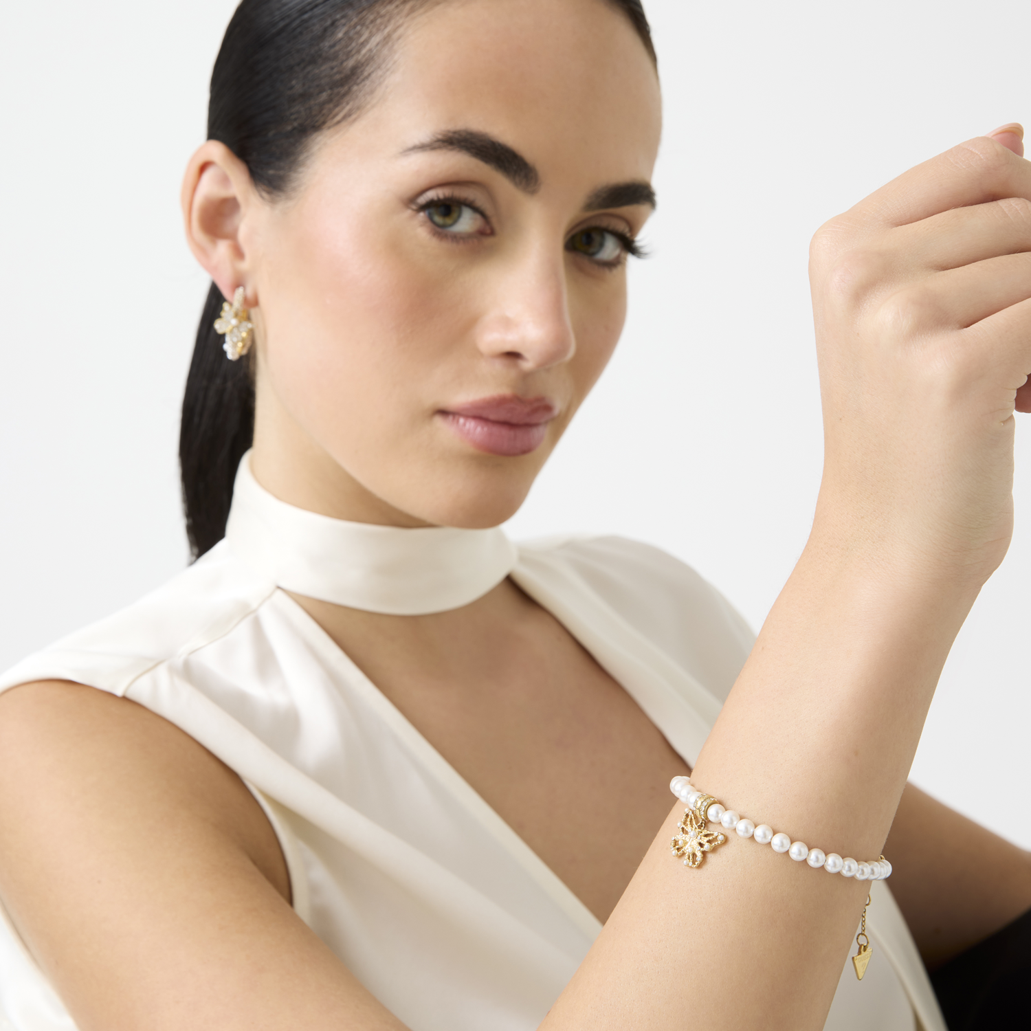 Guess Borboleta Gold-coloured Bracelet JUBB06124JWYGS