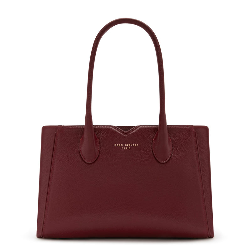 Isabel Bernard Honoré Cloe Midi Bordeaux Kalbsleder Handtasche IB25082-052-zoom-