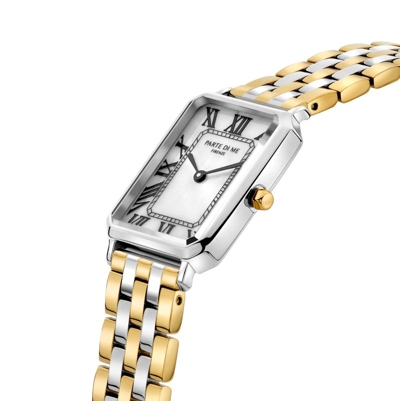 Parte di Me Orologio rectangular ladies watch gold coloured and silver PDM09022-zoom-