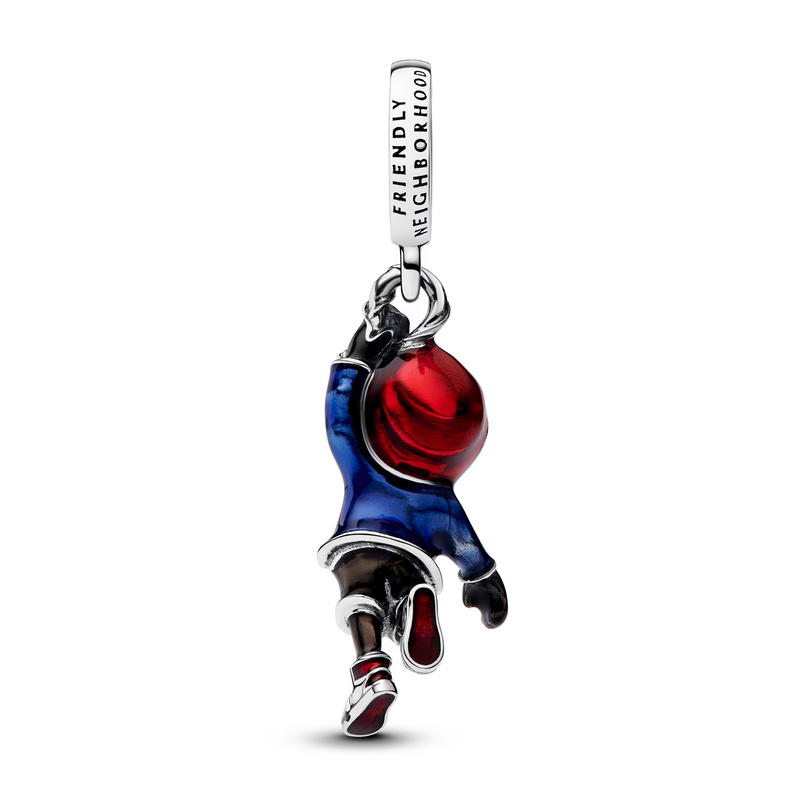 Pandora Collabs 925 Sterling Silver Marvel Spider-Man Miles Morales Dangle Charm 793842C01-zoom-