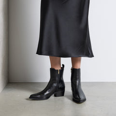 Isabel Bernard Vendôme Amandine black calfskin leather boots IB53010-001-38