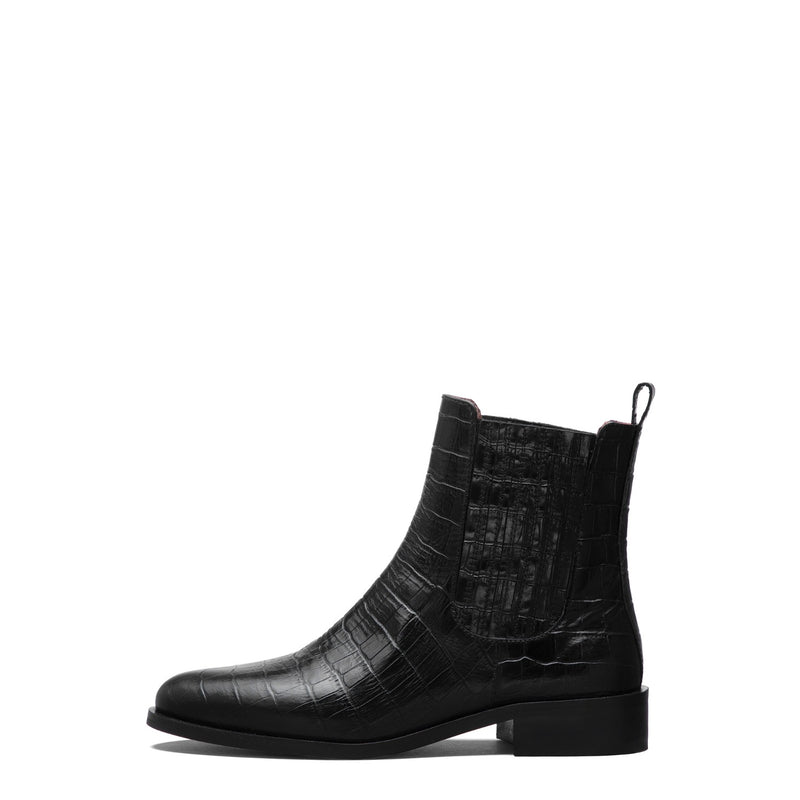 Isabel Bernard Vendôme Chey Croco Schwarze Chelsea Boots aus Kalbsleder IB53012-201-40-zoom-
