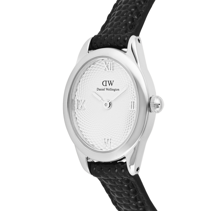 Daniel Wellington Ophelia Mini Black Lizard Silber Damen Uhr DW00100887-zoom-