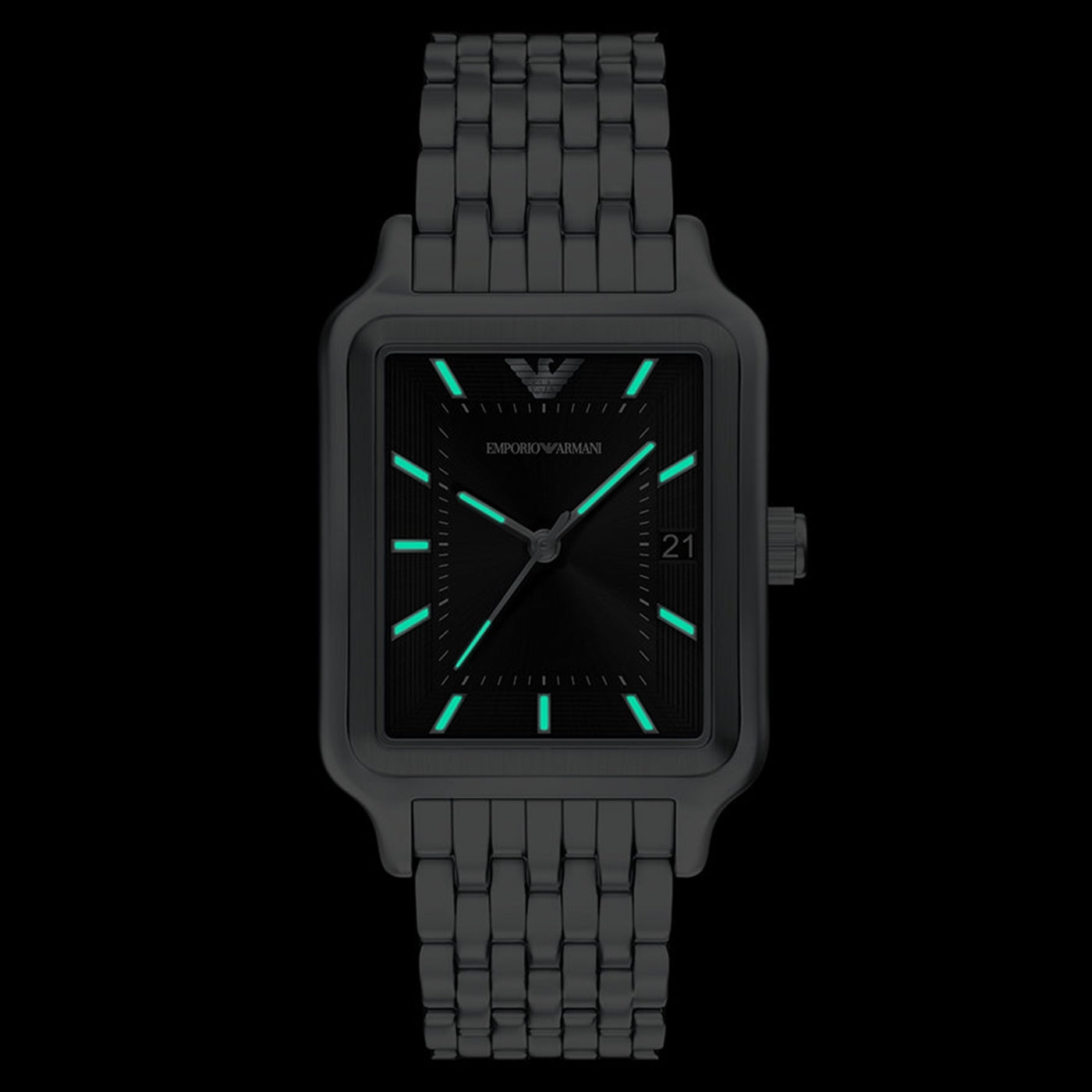 Emporio Armani Rectangular Black Dial Watch AR11755