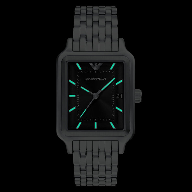 Emporio Armani Rectangular Black Dial Watch AR11755-zoom-