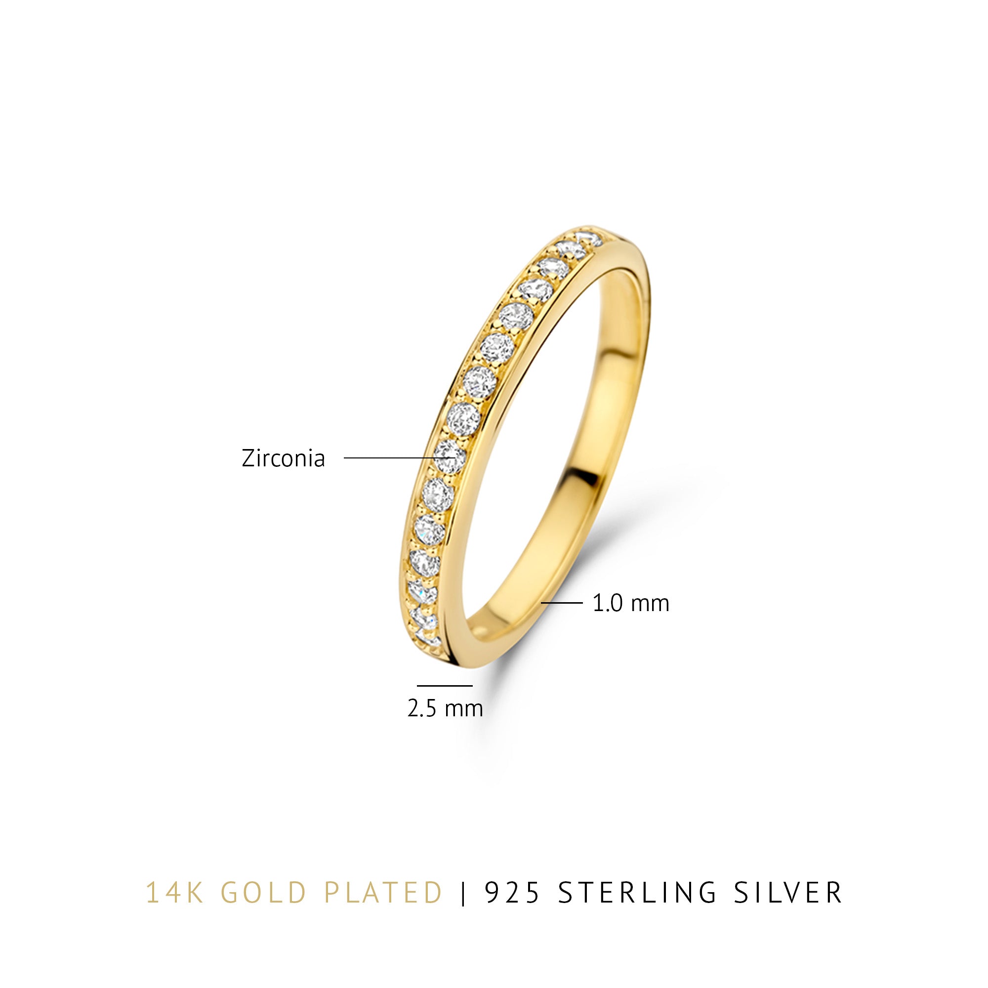 Parte Di Me Santa Maria della Base 925 sterling Silver gold plated Ring PDM33049-60