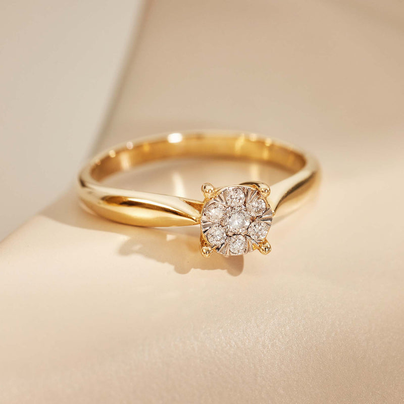 Isabel Bernard De la Paix Hanaé 14 Karat | Gold Ring | Diamant 0.14 Karat | IBD330008-60-zoom-