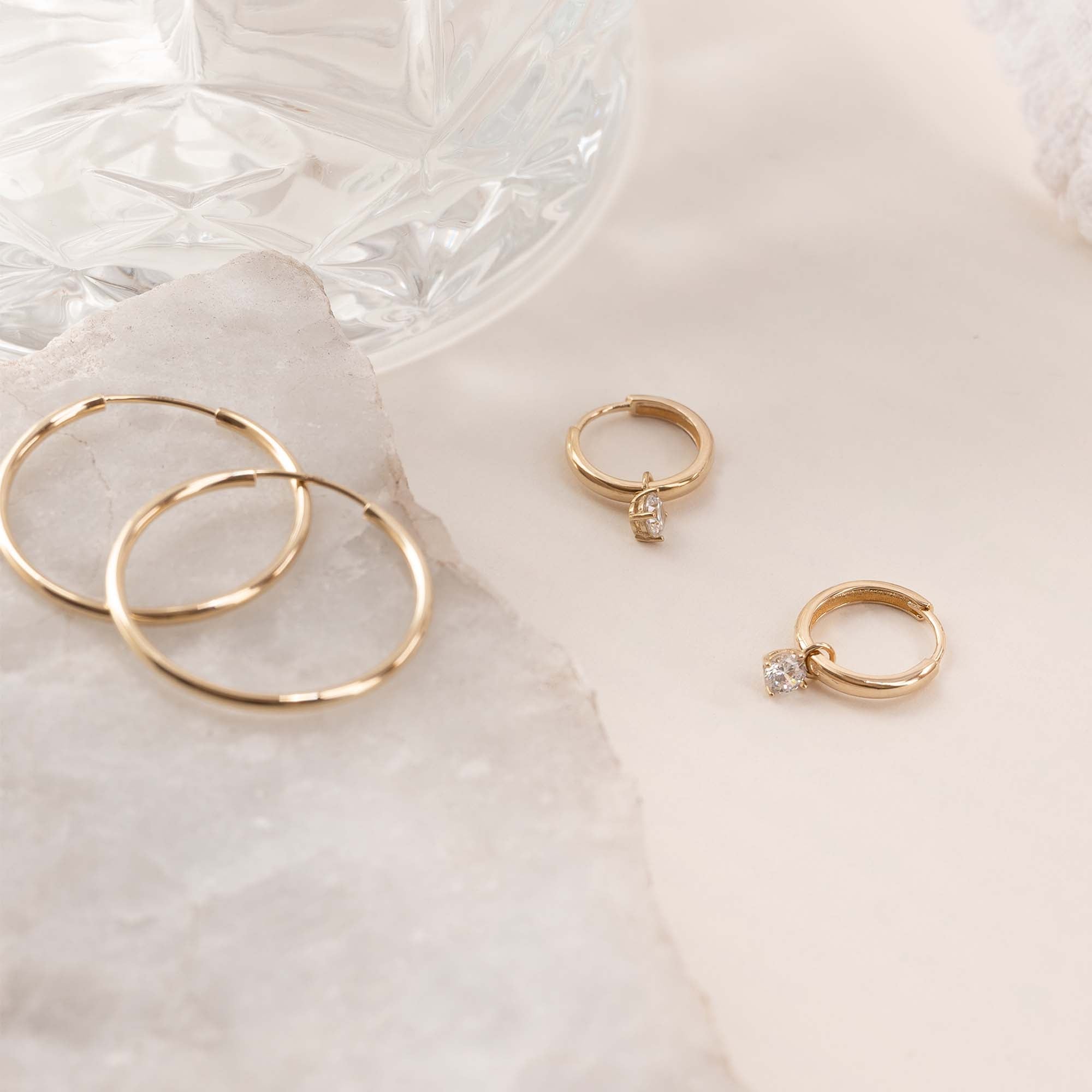 Isabel Bernard Le Marais Ophélie 14 Carat Golden Hoop Earrings IB360157