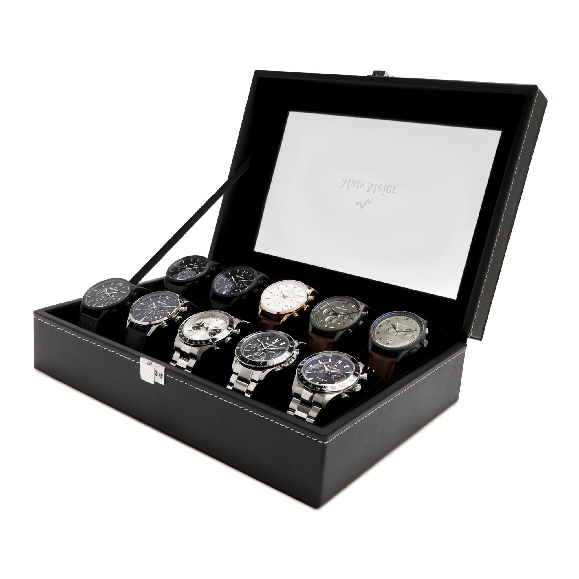 Mats Meier Mont Fort Black Watchbox voor 10 Watchs