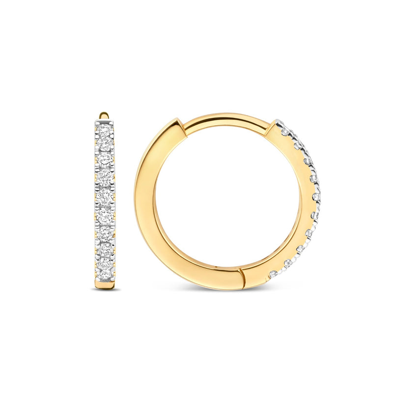 Isabel Bernard De la Paix Madeline 14 karat gold hoop earrings with diamond 0.09 carat IBD360033-zoom-
