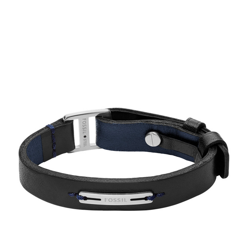 Fossil Machine Leather Men's Bracelet JF04964040-zoom-