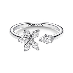 Pandora Timeless 925 Sterling Silver Sparkling Herbarium Cluster Ring 192611C01-58