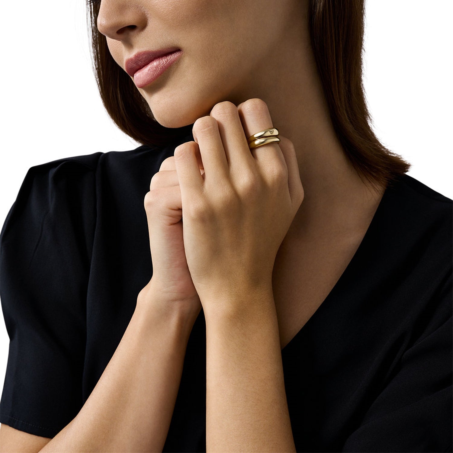 Emporio Armani Gold Coloured Ring EGS31937106.5