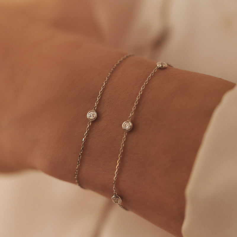 Isabel Bernard De la Paix Alfie 14 Karat | Weißgold Armband | Diamant 0.05 Karat | IBD320004-zoom-