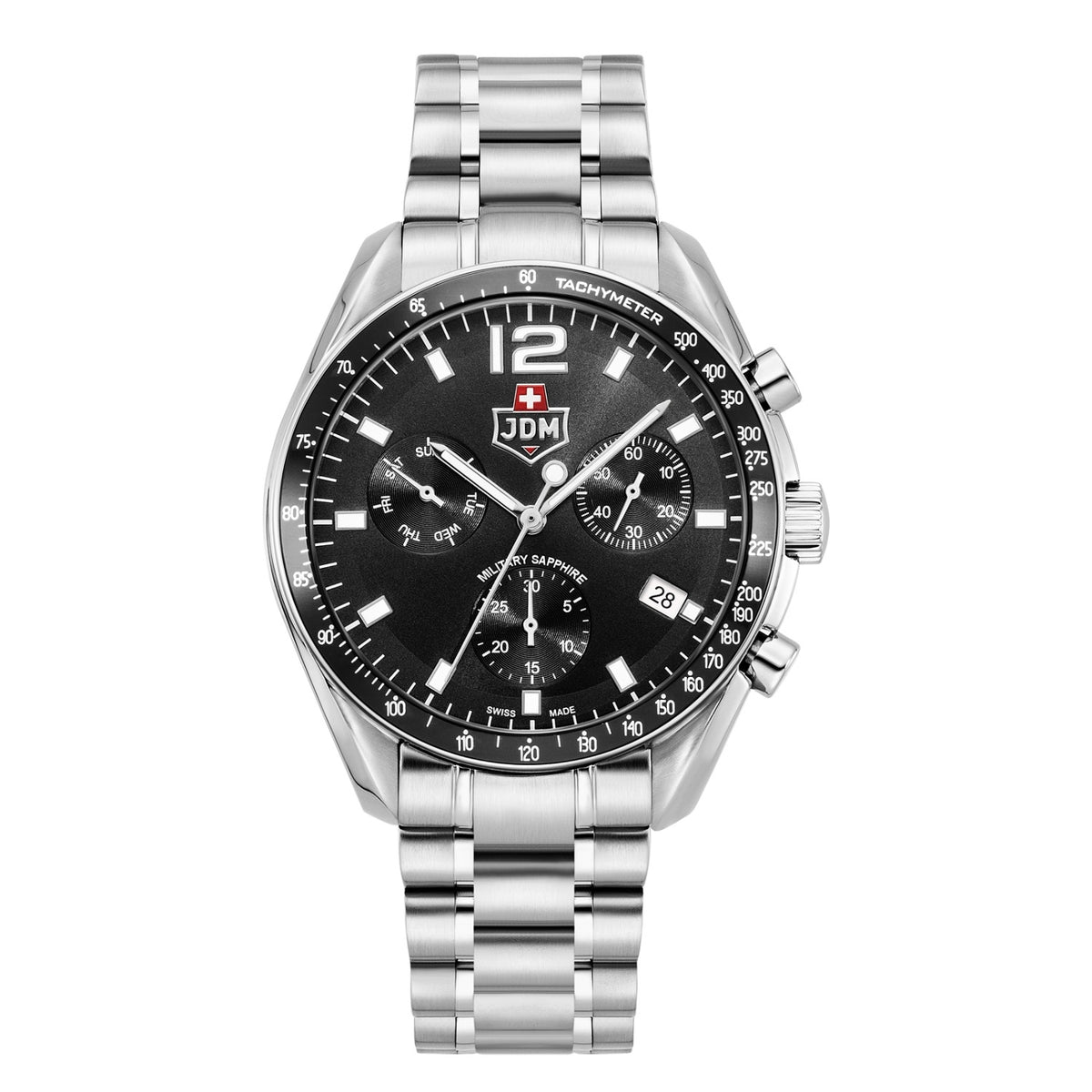 JDM Military Swiss Precision Black Men's Watch JDM-WG021-01