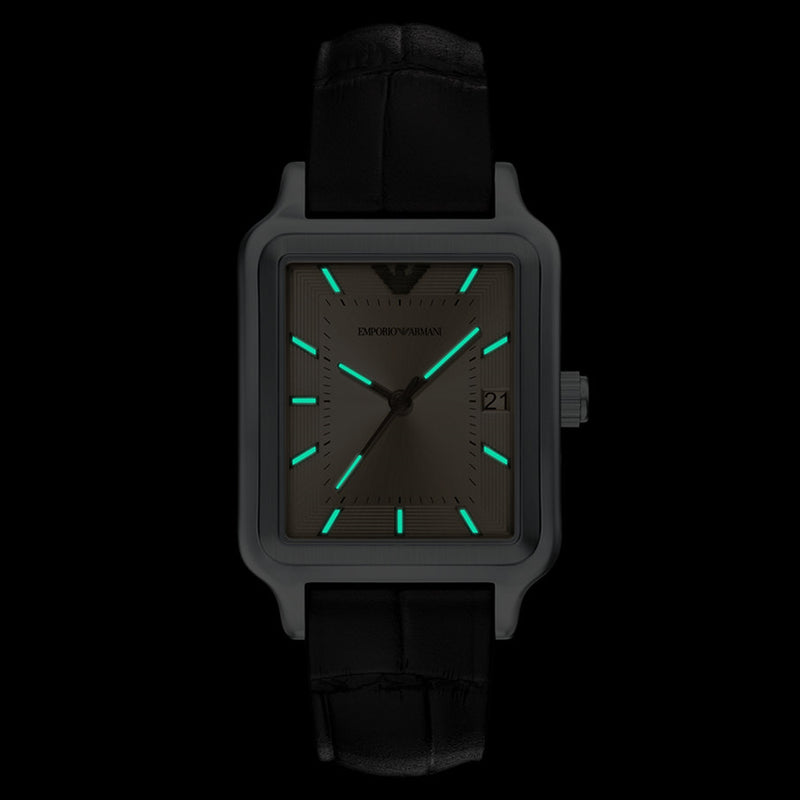 Emporio Armani Rectangular Silver Dial Watch AR11756-zoom-