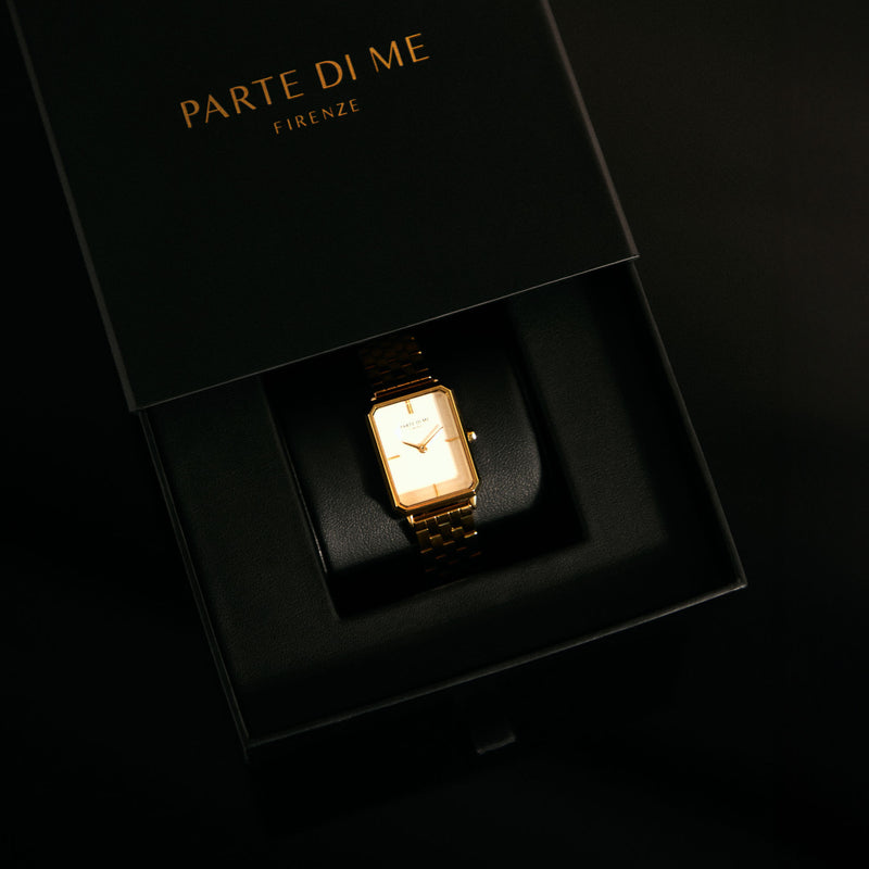 Parte Di Me Orologio Rechthoekig DamenUhr Goldfarbene und Groen PDM09002-zoom-