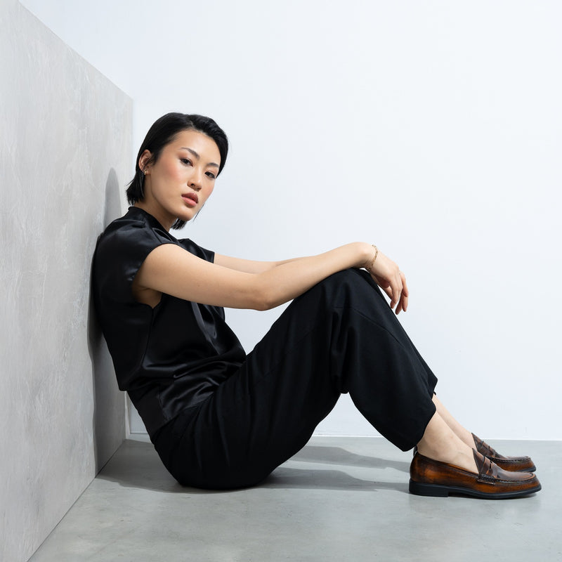 Isabel Bernard Vendôme Blandine cognacfarbene Spazzolato-Leder Loafer IB51015-636-35-zoom-