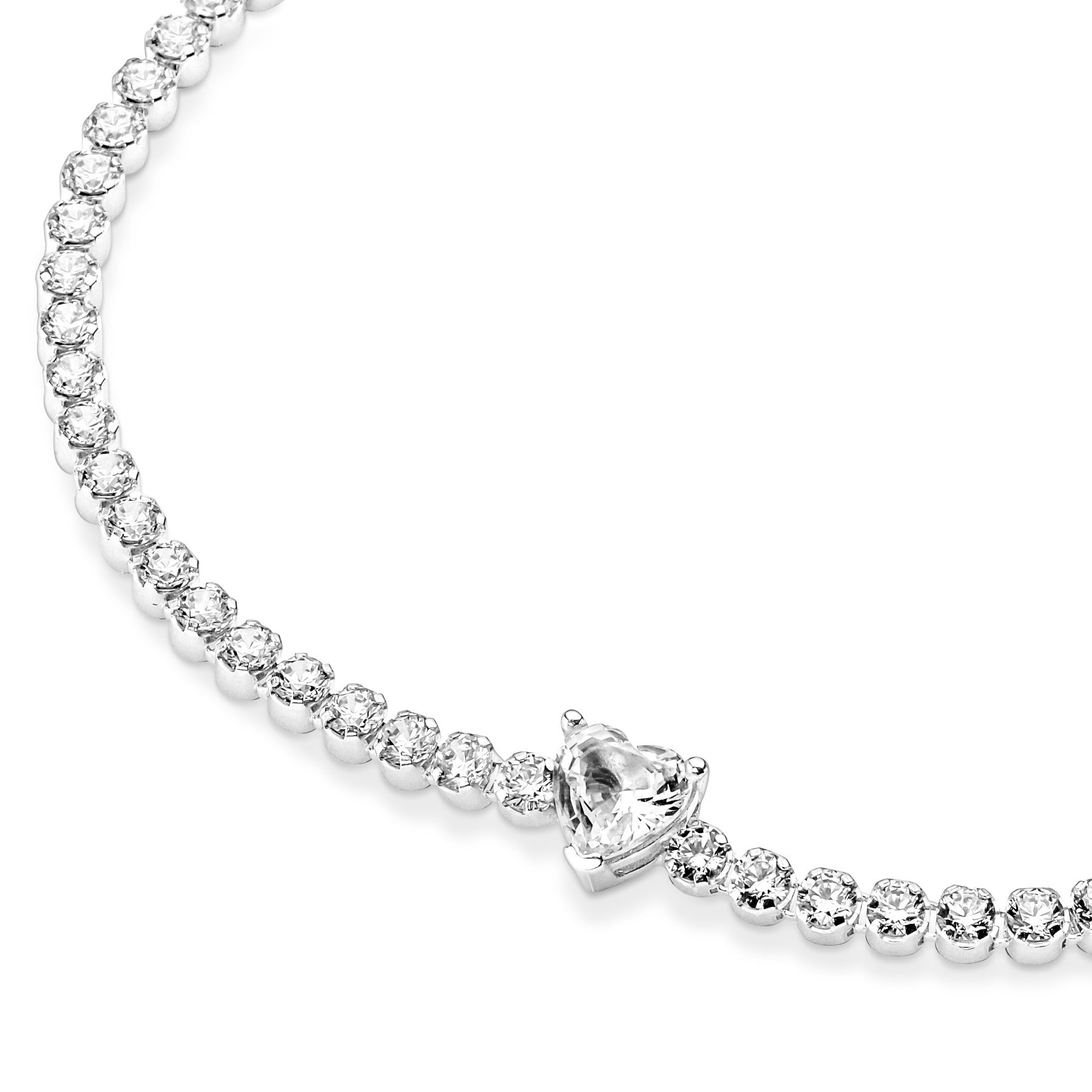 Pandora Timeless Sparkling Heart Tennis Bracelet 590041C01-20