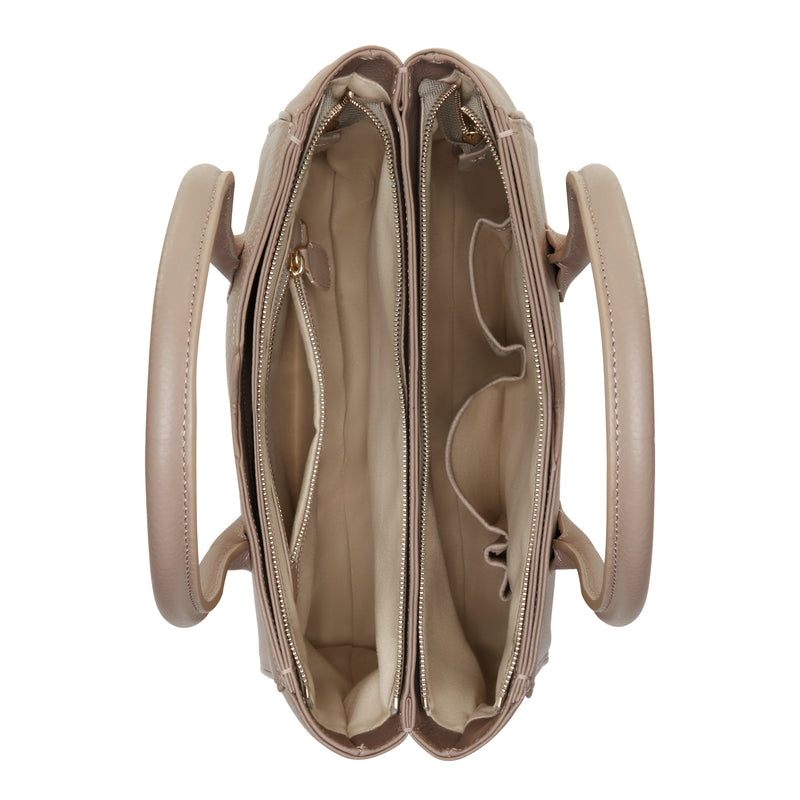 Isabel Bernard Honoré Cloe Taupe Handtasche aus Kalbsleder IB25016-zoom-