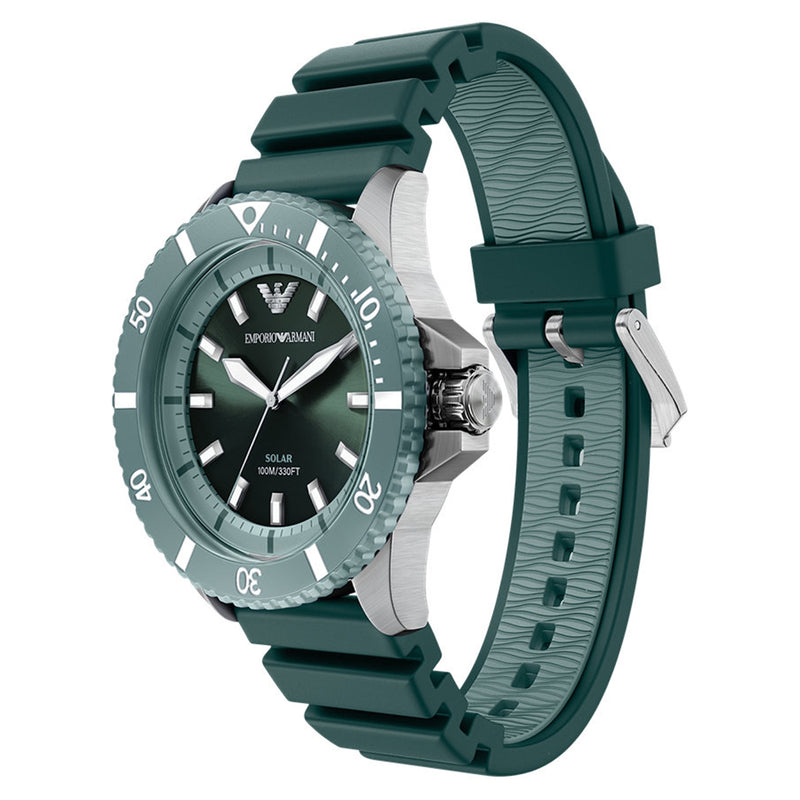 Emporio Armani World Explorer Green Dial Solar Watch AR11786-zoom-