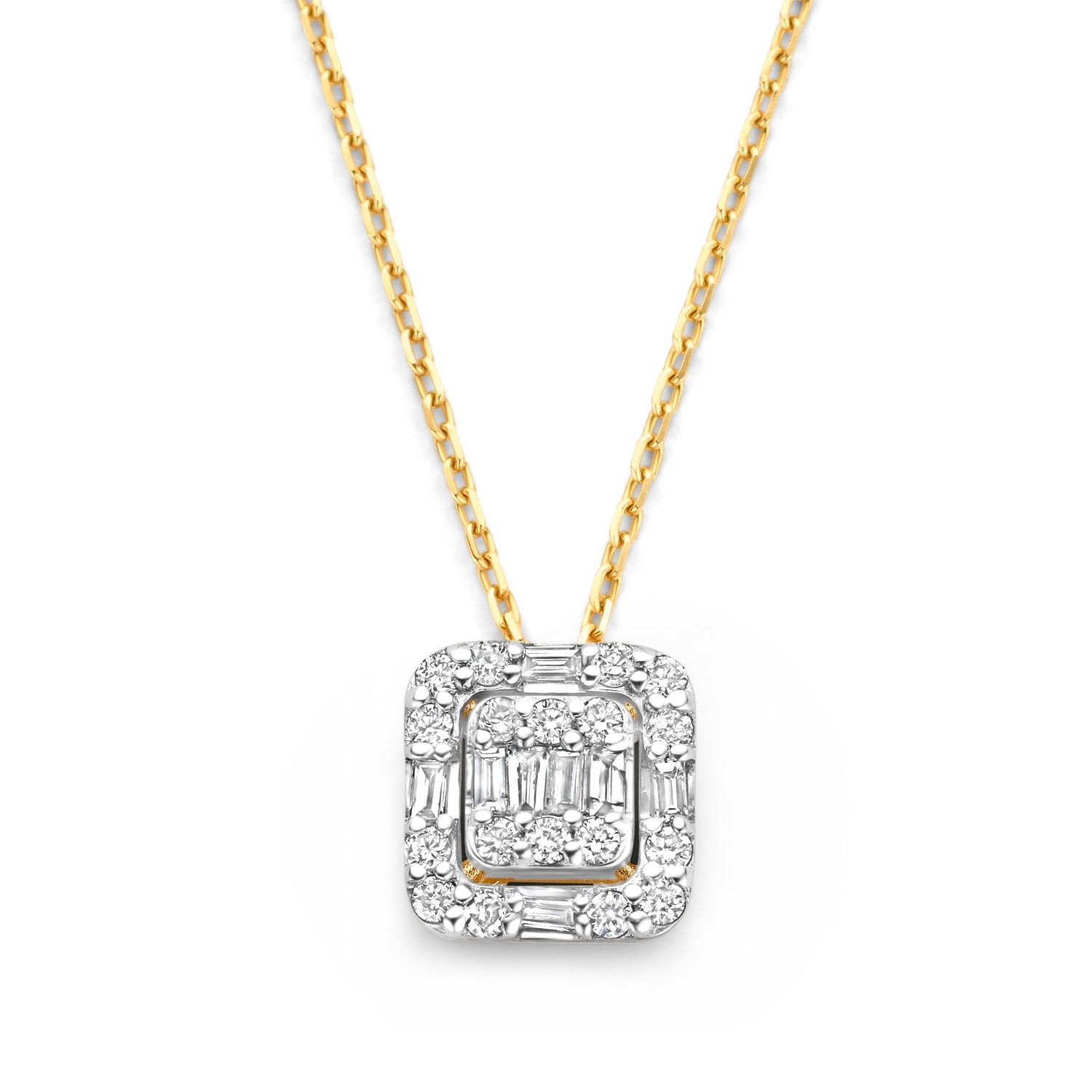 Isabel Bernard De la Paix Elena 14 karat gold necklace with diamond 0.18 carat IBD350030