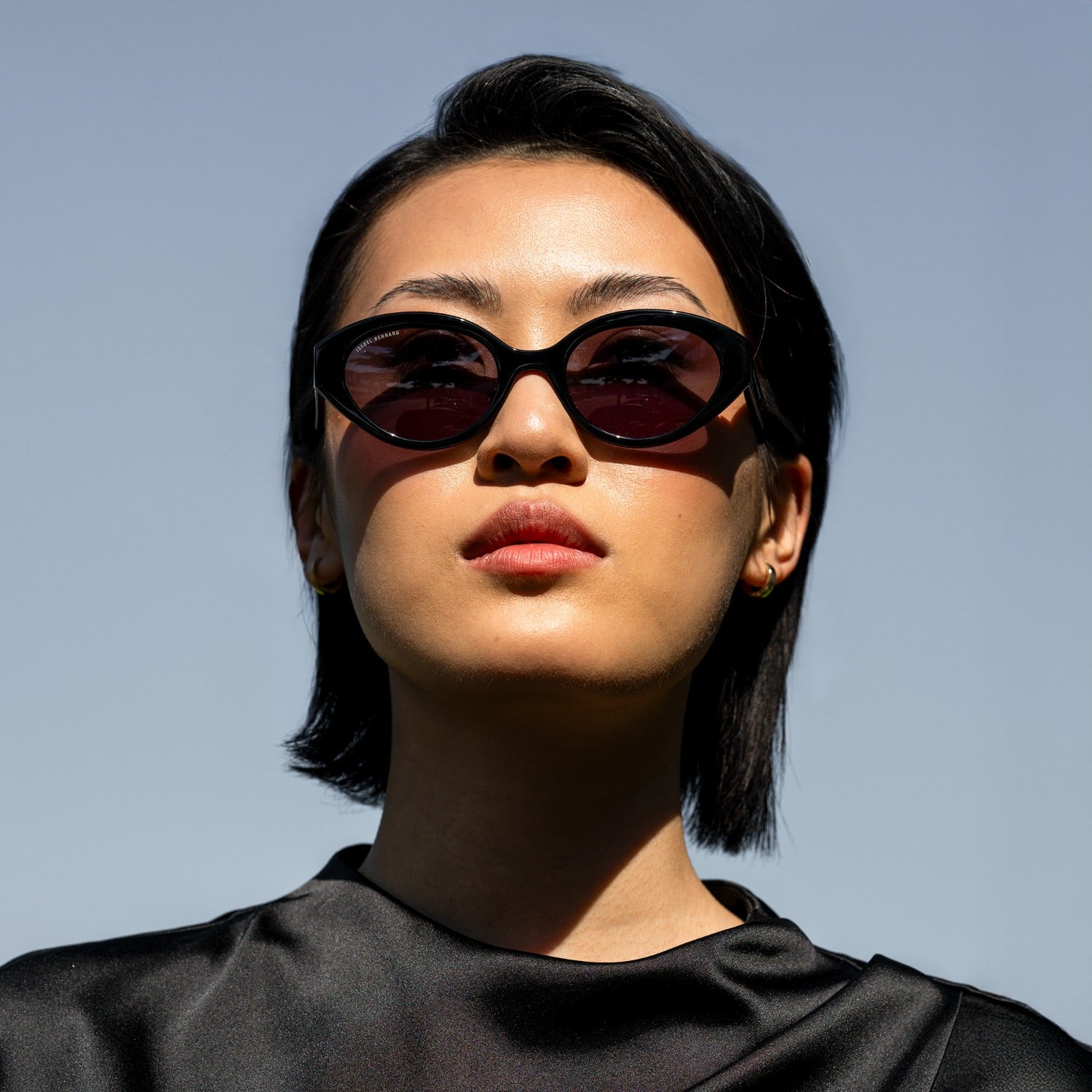 Isabel Bernard La Villette Rosaire Black Ovale Sunglasses IB400002-01-01