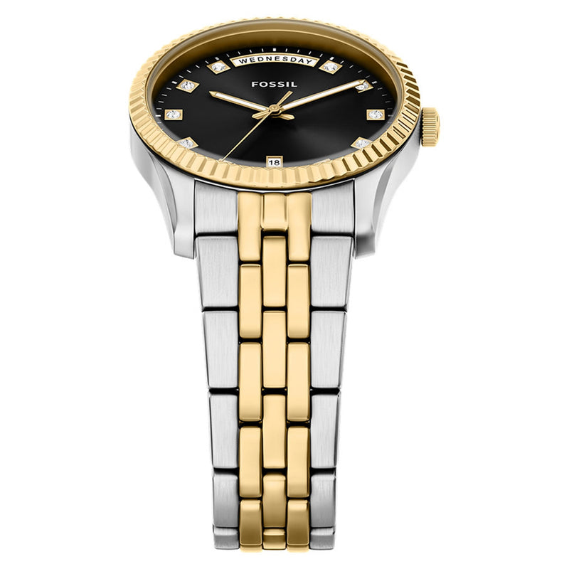 Fossil Scarlette Round Black Dial Watch ES5458-zoom-