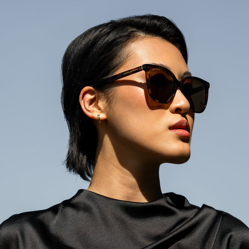 Isabel Bernard La Villette Raison Braun Tortoise Quadratisch Sonnenbrille IB400007-14-14-zoom-