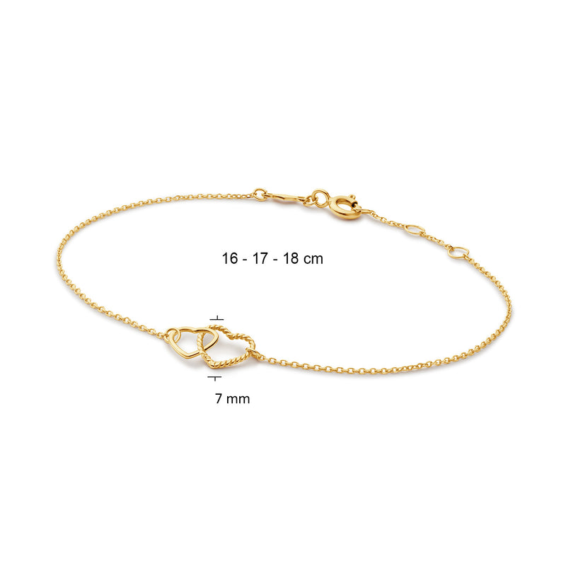 Jackie Gold Connected Love 14 Karat Gold Bracelet JKB25.559-zoom-
