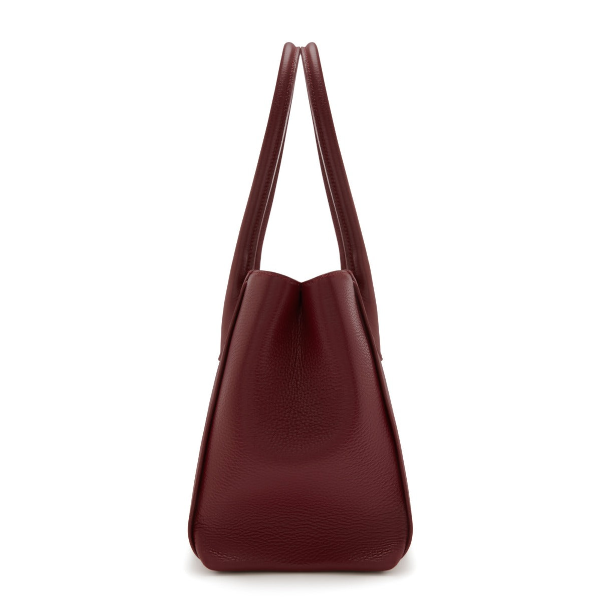 Isabel Bernard Honoré Cloe Midi Bordeaux Calfskin Leather Handbag IB25082-052